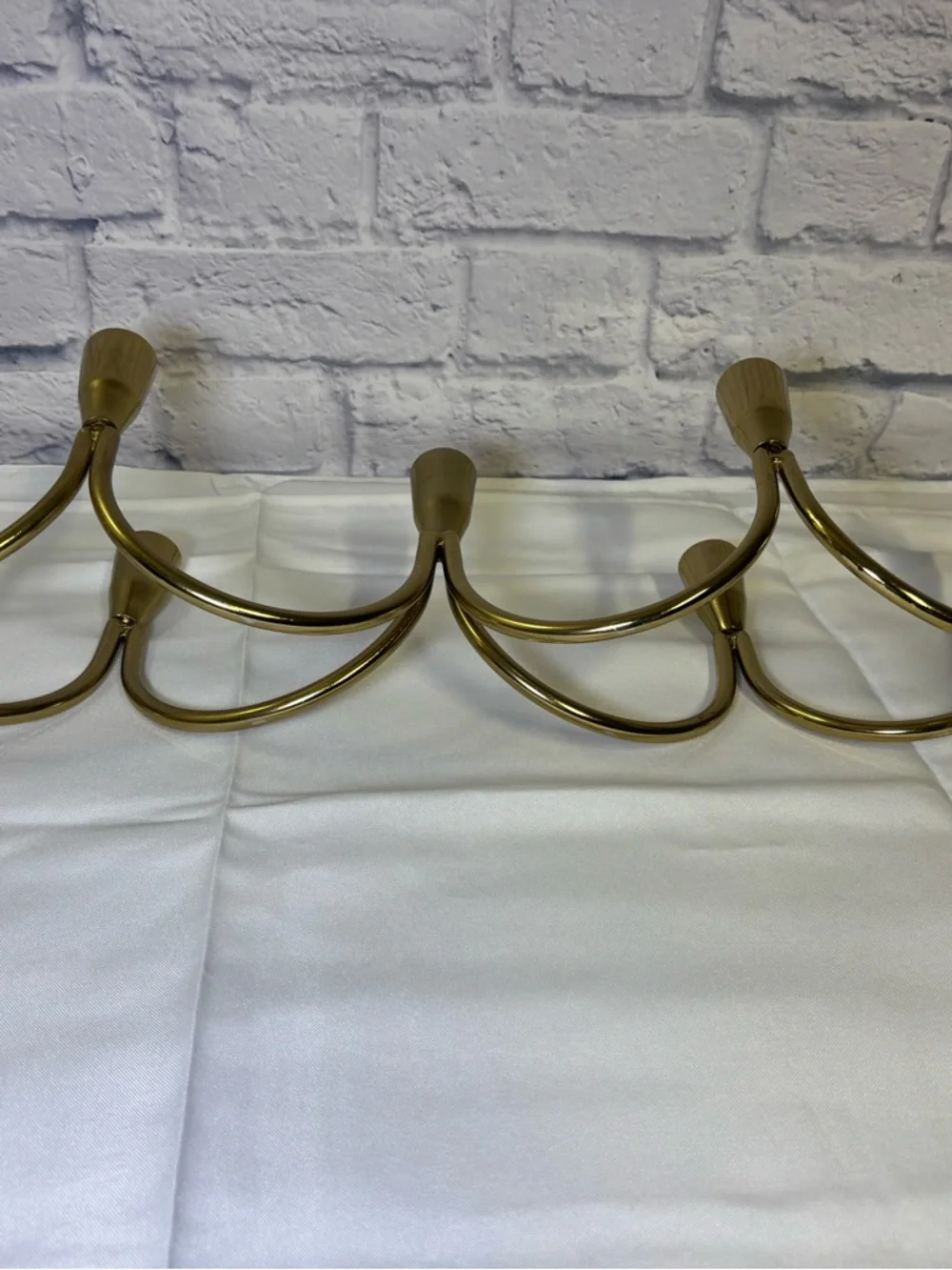 Brass Wave candelabra Seven Taper Candle Holder Vintage 22.5” Mid Century